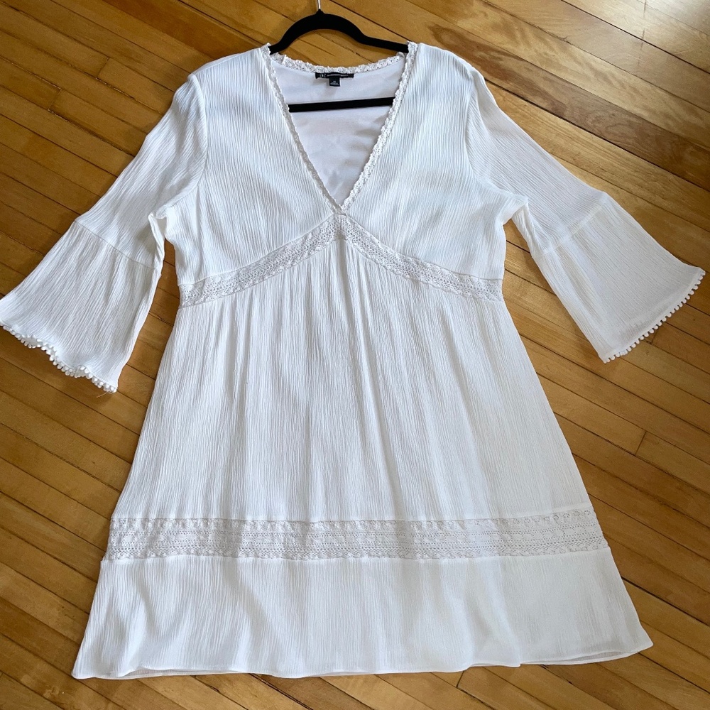 INC INTERNATIONAL CONCEPTS Crochet Trim Dress Beach Boho Bridal Bachelorette